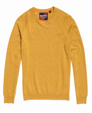 Superdry Orange Label Cotton Crew Neck Férfi Ugró Sárga | FIWON6159